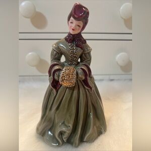 Vintage Florence Ceramics Co. Beautiful DALIA female green Figurine-